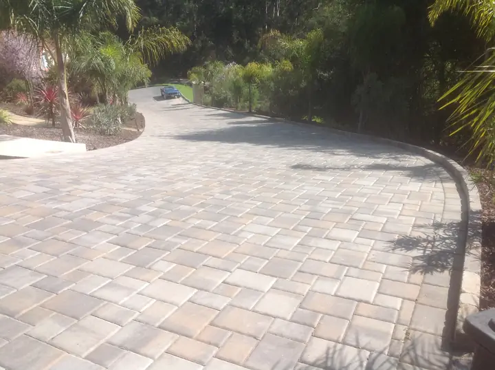 Driveway Paving Long Paver Driveway Up The Hill Belmont Ca