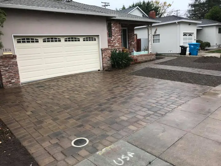 Driveway Paving Paver Driveway With Charcoal Border Foster City Ca