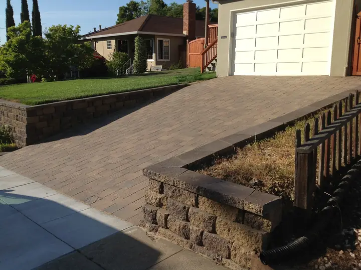 Driveway Paving Paver Driveway With Retaining Wall San Carlos Ca