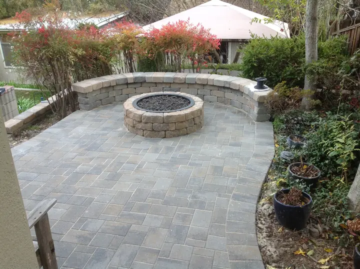 Fire Pit Masonry Paver Patio With A Fire Pit Los Altos Ca