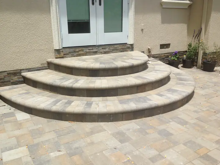 Outdoor Steps Masonry Bullnose Paver Steps