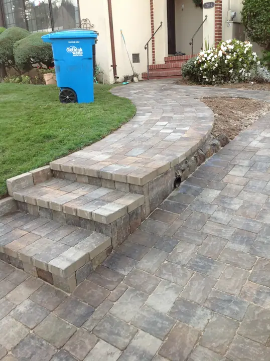Outdoor Steps Masonry Finished Paver Step Build