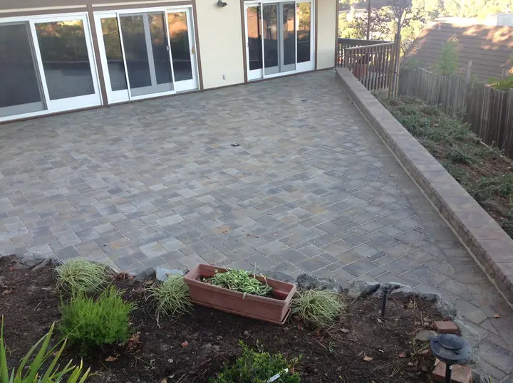 Patio Paving Paver Patio Across The Back Garden
