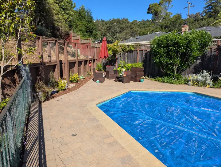 Pool Deck Paving Paver Deck Around A Covered Pool