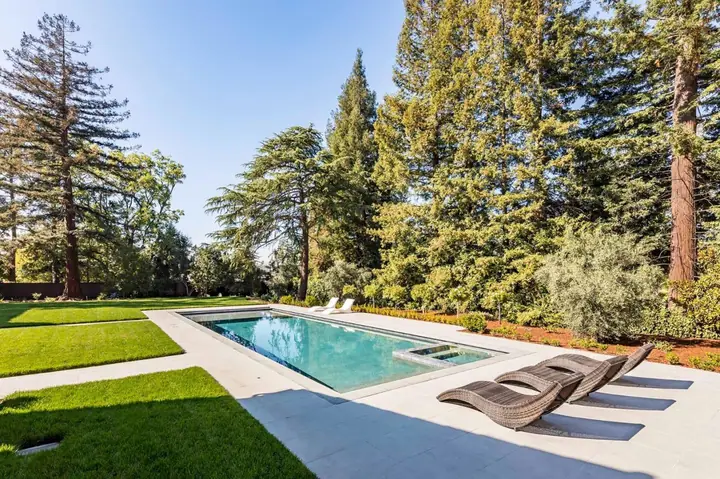 Pool Deck Paving Paver Pool Deck Beside The Lap Pool Atherton Ca