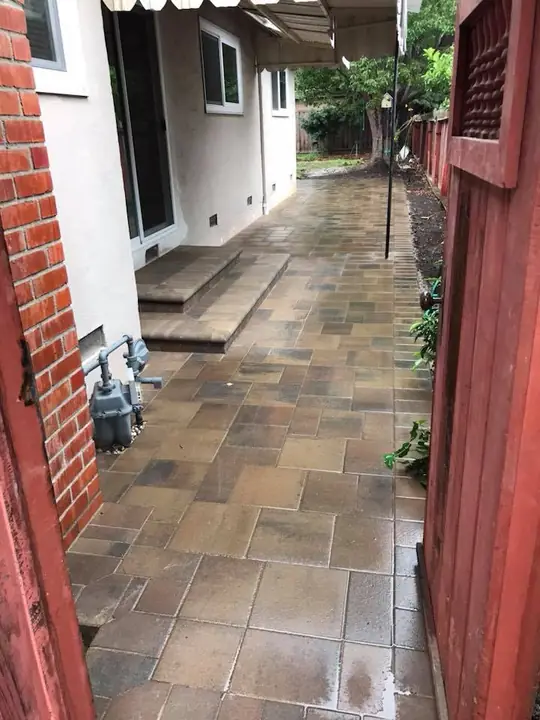 Walkway Paving Narrow Side Paver Walkway Redwood City Ca