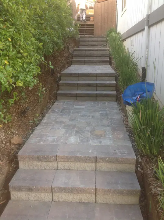 Walkway Paving Paver Walkway And Front Steps