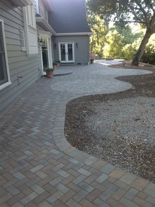 Walkway Paving Paver Walkway Through A Gravel Garden Los Altos Ca